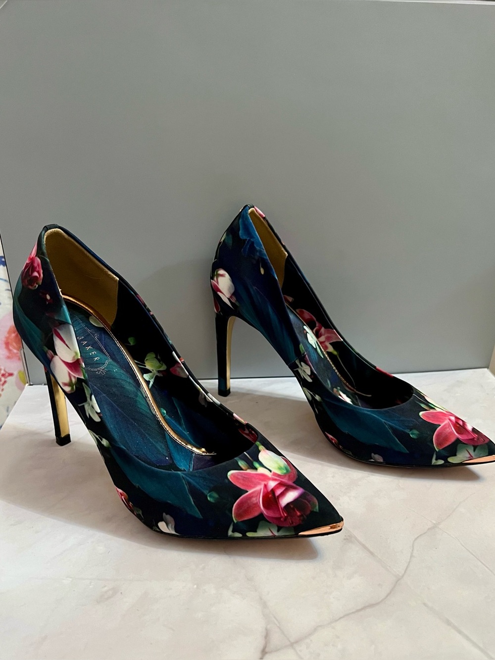 Ted Baker Floral Pointed-Toe High Heels